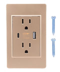 Heavy Duty Wall Outlet With Fast Usb And Type C Ports Built Tough With Flame Retardant Pc Panel And Reinforced Steel Frame for home use.