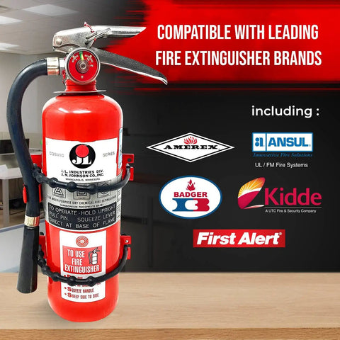 Heavy Duty Fire Extinguisher Wall Mount Bracket No Brainer Install For Two Point Five Lb And Five Lb Extinguishers showing brands