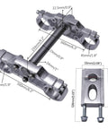 Beefed Up 45 To 48 Millimeter Triple Tree Fork Clamp Assembly for Apollo Pit Dirt Bike with CNC aluminum riser mounts