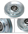 Close-up of Heavy Duty 73x10mm Iron Cable Pulley With V Shape Wheel Bearing Idler Quiet Steel Load Bearing Up To 215KG