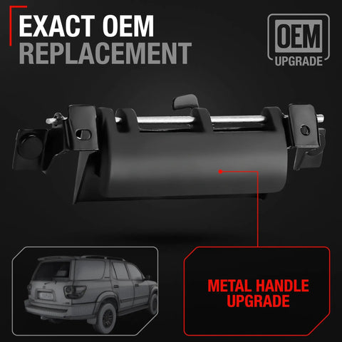 Heavy Duty Tailgate Handle Assembly For 1998 To 2003 Toyota Sienna And 2001 To 2007 Sequoia, Upgraded Metal Replacement With OEM Fit