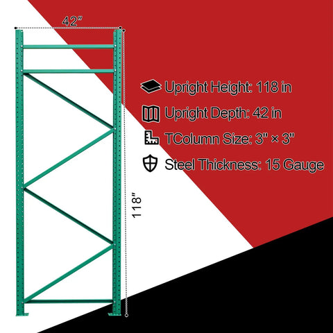 Heavy Duty Industrial Pallet Racking System With Rock Solid Q235 Steel Build And 4062 Lbs Capacity Per Bay For Warehouse Garage Workshop Storage And Everyday Gear Needs