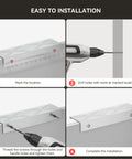 Step-by-step installation guide for Brushed Nickel 10 Pack 5 Inch Edge Finger Cabinet Pulls Aluminum Alloy Hardware.