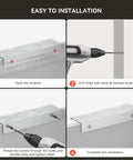 Installation guide for 15 Pack Brushed Nickel Edge Finger Cabinet Pulls for Kitchen Cabinets with six and one quarter inch center spacing.