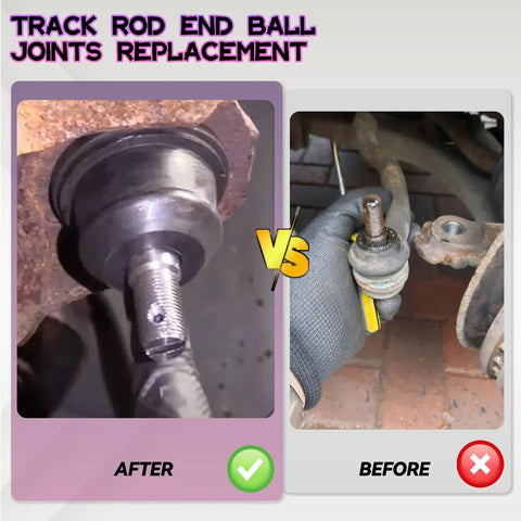 Universal Ball Joint Dust Covers Kit With 14 Pieces Including 7x2 Size Tie Rod Boots, Rubber Boot Ends, And Track Dust Protection For Car Suspension And Steering Systems, Easy Install, Durable Flexible Covers To Keep Your Vehicle Safe. after and before track rod end ball joints replacement