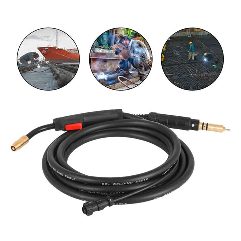 Mig Welding Gun 150A Gas Burner Torch With 4.6M Fixed Cable Stinger Interchangeable Pro Grade for Welding Equipment with Copper Cable