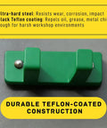 Heavy Duty Magnetic Chuck Key Holder 2 Pack Hella Secure Mounts On Drill Presses Lathes And Mills With Greaseproof Teflon Coat close-up view.