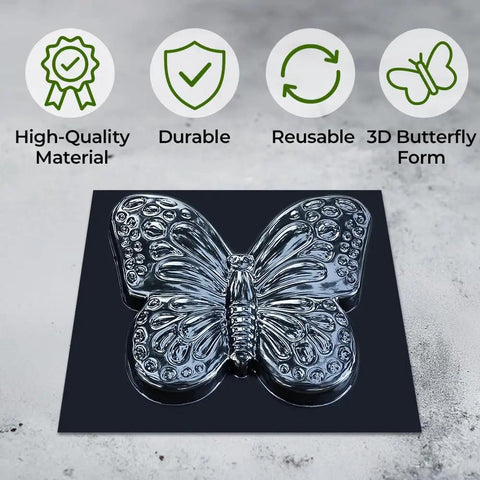 Butterfly Stepping Stone Molds Set Of 3 For DIY Concrete Path Pavers Garden Walkway Stones Create A Charming Backyard Pathway