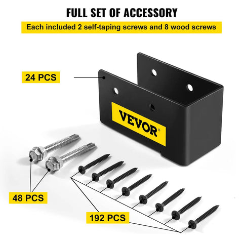 Concealed Joist Hanger For 2x4 Lumber Outdoor Use Pack Of 24 Heavy Duty Concealed Flange Brackets Powder Coated Q235 Steel Inner Face Mount For Beams And Swing Sets Built To Handle Beefy Decks Pergolas And Outdoor Structures