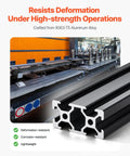 Image of Five 78.7 Inch 2000mm 2040 T Slot Aluminum Extrusion Profiles With European Standard Anodized Linear Rail Beefy High Strength Aluminum Rail For 3D Printers CNC Machines And Laser Engraving Black, showing detailed cross-section and industrial setting.