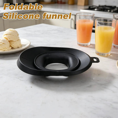 Foldable Anti Splash Flow Hood Silicone Liquid Guide Cover for Slushie Machines on marble countertop