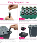 4 Bucket Hydroponics Kit With Air Pump And Germination Tray DWC System instructions for easy indoor plant growing