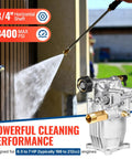 Three Quarter Inch Shaft Horizontal Pressure Washer Pump Replacement Kit Delivers 3400 PSI At 2.5 GPM with stainless pistons