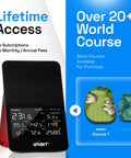 Orbit Golf Simulator And Launch Monitor For Home With Orion Software, lifetime access, showing swing feedback and course options