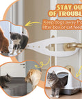 Heavy Duty Adjustable Cat Door Latch Keeps Pups Out While Cats Roam Free 2.5 To 6 Inch White Two Pack on door with cats and dogs.