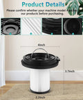 2 Pack Replacement Vacuum Filters For Cleanview XR Cordless Vacuum Cleaner 200W And Pet 300W Models Fits 3789U 3789X 3789 3797V 3797W 3797 1638010 No Fuss Install High Efficiency Filtration For Strong Suction And Longer Life. white pleated filter, 4 x 3.7 x 2.2 inch