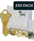 Premium Brass Blank Keys Pack Of 250 Uncut Keys For Home And Pro Use Durable Brass Construction With Smooth Edges Ready For Quick Cutting