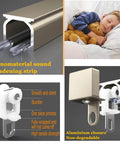 Heavy Duty Aluminum Curtain Track System 90cm Ceiling Or Wall Mount For Heavy Curtains And Sliding Panels In Black Finish, Adjustable 50cm To 600cm, Rustproof Waterproof With Stainless Steel Track