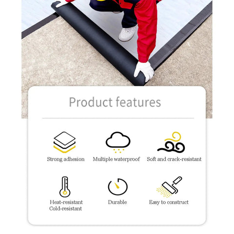 Person installing Heavy Duty Self Adhesive Roof Flashing Tape And Waterproof Underlayment Roll with heat reflective aluminum foil backing.
