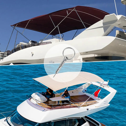 Boats with bimini tops, inset of 4-Pack Quick Release Pins With Drop Cam And Spring for Bimini Tops, Boats, And Pontoons.