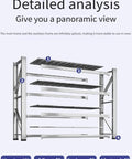 Detailed view of Heavy Duty 4 Tier Stainless Steel Garage Shelving Unit with 78 Inch Height and Adjustable Levels for Extreme Storage Needs.