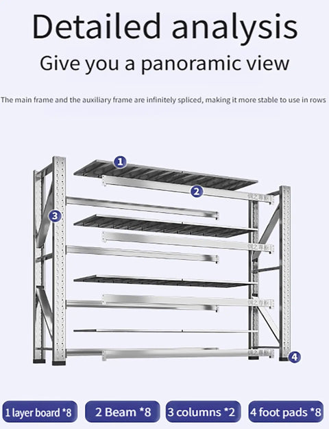 Built Tough Heavy Duty Four Tier Garage Storage Shelves Adjustable Stainless Steel Industrial Utility Rack Tough As Nails Commercial Shelving Rack No Fuss Setup For Home Workshop And Barn