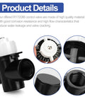 R172086 Half Inch Pool Control Valve For Chlorine Feeders Easy Install Replacement Plug And Play For Pool And Spa Chlorinator Systems Compatible With Rainbow Automatic Feeder Models 320 322 300 29X black threaded valve with white dial