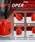 Amazon Diamond hole saw drill bit set (15 pcs), 1/4–2 in, dry/wet dual-use, red base with storage bag