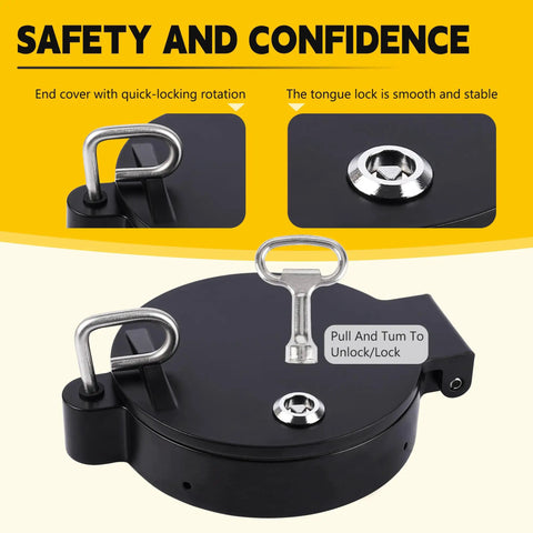 Close-up of locking mechanism on 6 Inch PVC Conduit Carrier Kit with description of locking and security features.