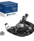 No Sweat Steering Knuckle And Wheel Bearing Hub Assembly Fits Toyota Highlander 2008 To 2017 And Lexus RX350 2010 To 2015 Front Right Passenger Side, showcasing black steel knuckle assembly.