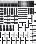 All Size Automotive Silicone Vacuum Hose Kit With 1/8 to 3/8 Inch Tubes Includes 126 Nylon Vacuum Connectors In 13 Sizes Red Built For DIY Upgrades