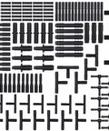 Versatile High Performance Automotive Silicone Vacuum Tubing Hose Kit Including 126 Premium Nylon Connectors in 13 Varied Styles