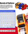 Price Tag Gun Kit With 8 Digit Display, 5150 White Labels, Yellow Rectangular Paper Tags 21x12 Mm, One Touch Open System