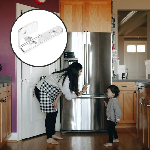 Replaceable Stainless Steel Refrigerator Freezer Door Hinge For Four To Six Door Freezers With 35mm Shaft Length shown in kitchen setting
