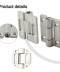 Smooth Ride Concealed Door Hinges With Zinc Alloy Construction Adjustable Torque Flat Hinge 360 Degree Rotation