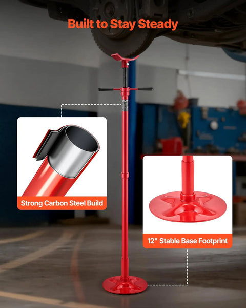 Underhoist Support Stand 1653 Lb Capacity With Adjustable Height From 54.02 Inches To 83.86 Inches in a workshop setting