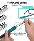 Beefy 300W Soldering Station For Stained Glass Adjustable Temperature Detachable Iron Three Tips Preset Channels ESD Safe