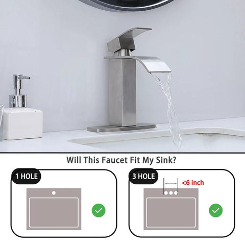 Single Handle Vessel Sink Faucet Matte Black With Wide Waterfall Spout One Hole Tall Vanity Mixer Tap For Bathroom