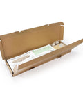 Open box displaying 1:453 Scale Hindenburg Zeppelin Wooden 3D Puzzle Model With Wooden Light Box And Acrylic Dust Shield, 540mm Long Display Kit.