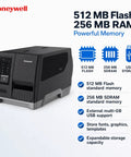 Heavy Duty Industrial Thermal Transfer Label Printer Built As A Workhorse To Rip Through Warehouse Shipping Grinds With Sweet Precision And Lightning Fast Print Delivery side view with USB storage feature.