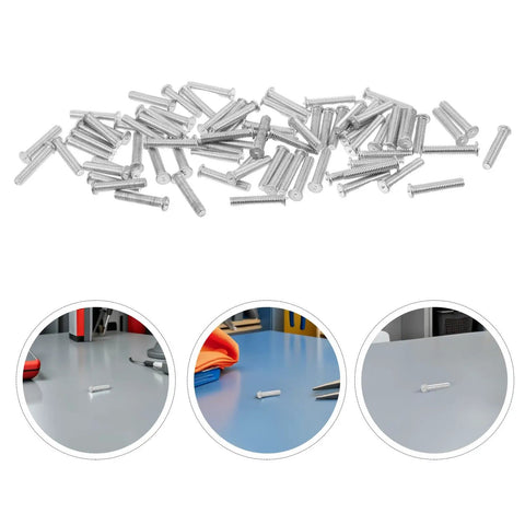 80 Pack Aluminum Puller Rivet Nuts 4mm for Auto Sheet Metal Body Repair Kit shown on a workbench for DIY projects.