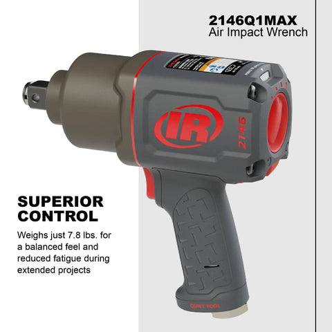 Beast Three Quarter Inch Drive Air Impact Wrench With Up To 2000 Ft-Lbs Nut Busting Torque, Heavy Duty Auto Shop Tool For Automotive And Industrial Jobs, Comfortable Grip, Air Tool Only, side view