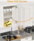 165 Degree Soft Close Corner Cabinet Hinges For Frameless Kitchens Clip On Plate Hidden Face Mount installed on kitchen cupboard door