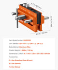 Knockout Self Centering Dowel Drill Jig Kit For Woodworking With Adjustable Width Clamps And Precision Guide Bushings crafted from aluminum alloy measuring 4.7 x 2.5 inches.