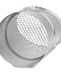 4 Inch Heavy Duty Workhorse Galvanized Steel Duct End Cap With Mesh Round Outdoor Air Exhaust Vent Cover Bird Guard Vent Cover Angled 45 Degree End