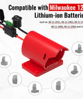 Two Pack Power Wheel Battery Adapter Kit For Milwaukee 12V with switch, fuse, and wire, compatible with specific Milwaukee models.