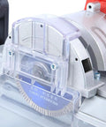 Tough As Nails 1200W Electric Tile Bevel Cutter close-up of blade housing and motor for precise chamfering of tiles.