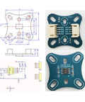 2804 Hollow Shaft Outrunner Dope Brushless DC Motor With AS5600 Encoder Kit circuit diagrams and board close-up