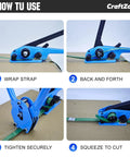 How to use Ready Roll Heavy Duty Poly Strapping Kit With Tensioner And Sealer 5/8 Inch 1000 Foot Coil for securing pallets.