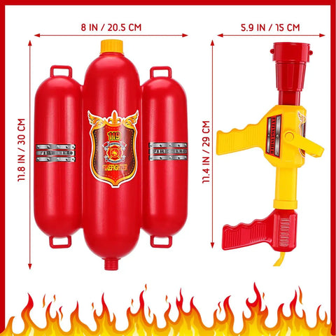Dope Firefighter Backpack Water Gun For Kids Massive Capacity Summer Backyard Water Fight Toy Straight Fire Ultra Pro Outdoor Refillable Play Gear For Family